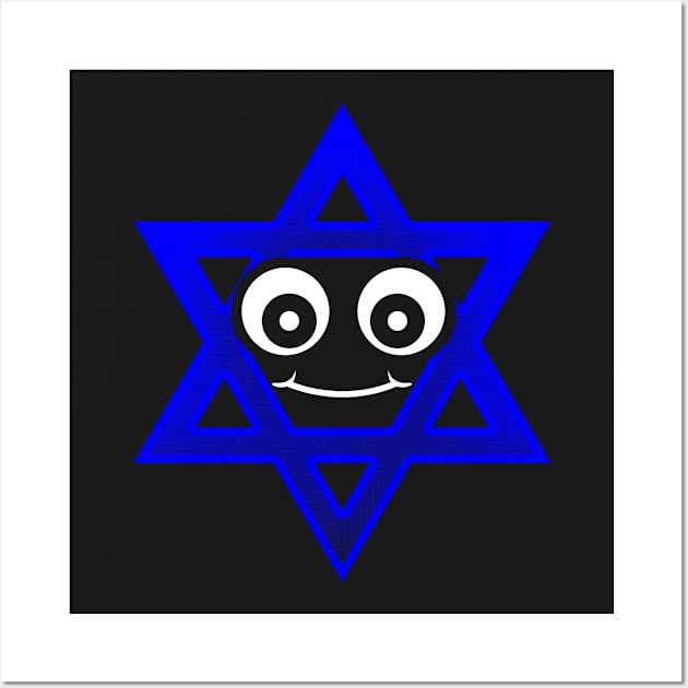 Jewish Star | Magen | Flag of David | Pride Emoji Tee Shirt Wall Art by jaybeebrands